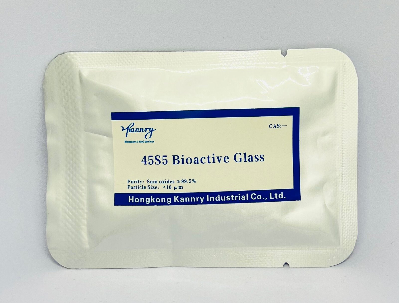 Kannrybio 45S5 bioactive glass package used as a micro-grade reference